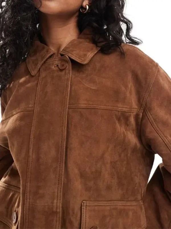 Lucy Freyer Adults S01 Brown Suede Jacket