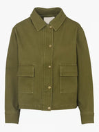 Maxine Hand Women Olive Green Cotton Jacket
