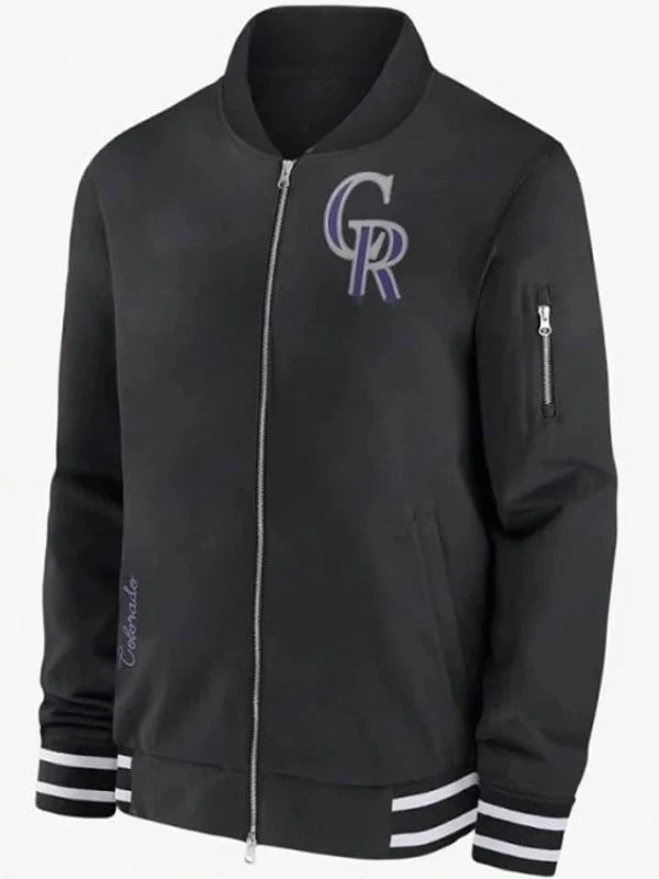 MLB-Colorado-Rockies-Black-Bomber-Jacket