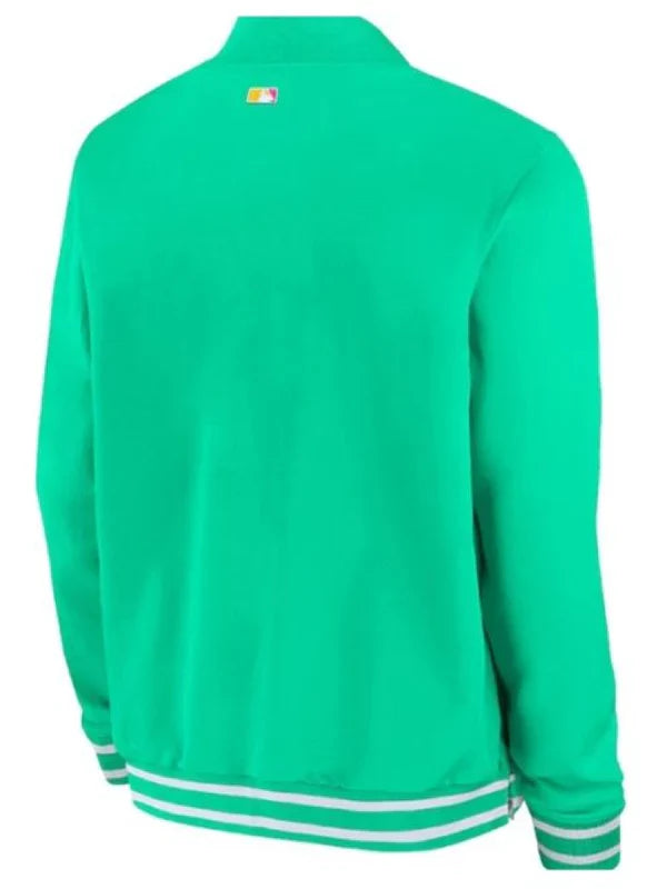 MLB-San-Diego-Padres-Game-Time-Full-Zip-Green-Bomber-Jacket
