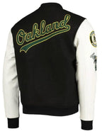 MLB-Team-Oakland-Athletics-Black-and-White-Varsity-Letterman-Jacket