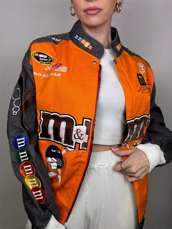 M&M-Nascar-Jacket-Orange