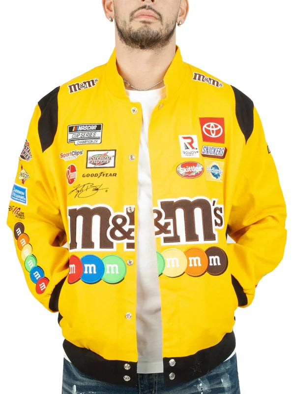 M&M-Nascar-Jacket-Yellow