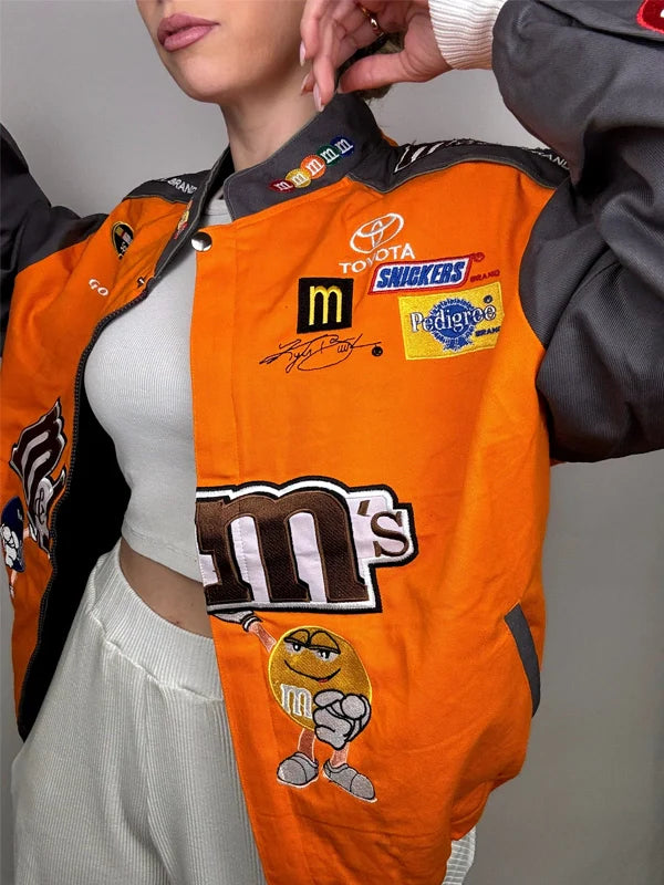 M&M-Nascar-Orange-Jacket