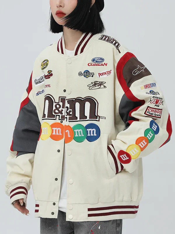 M&M-Nascar-White-Jacket