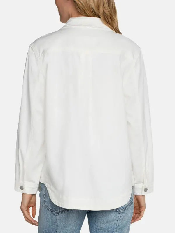 Nathan Olson White Cotton Women's Jacket