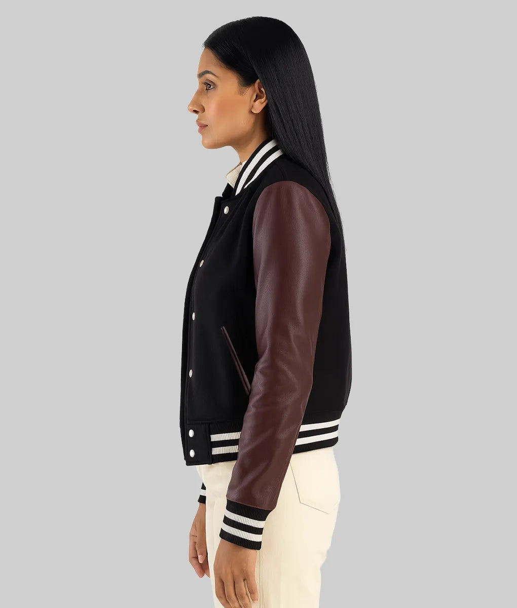 Macie-Black-Brown-Varsity-Jacket-Side