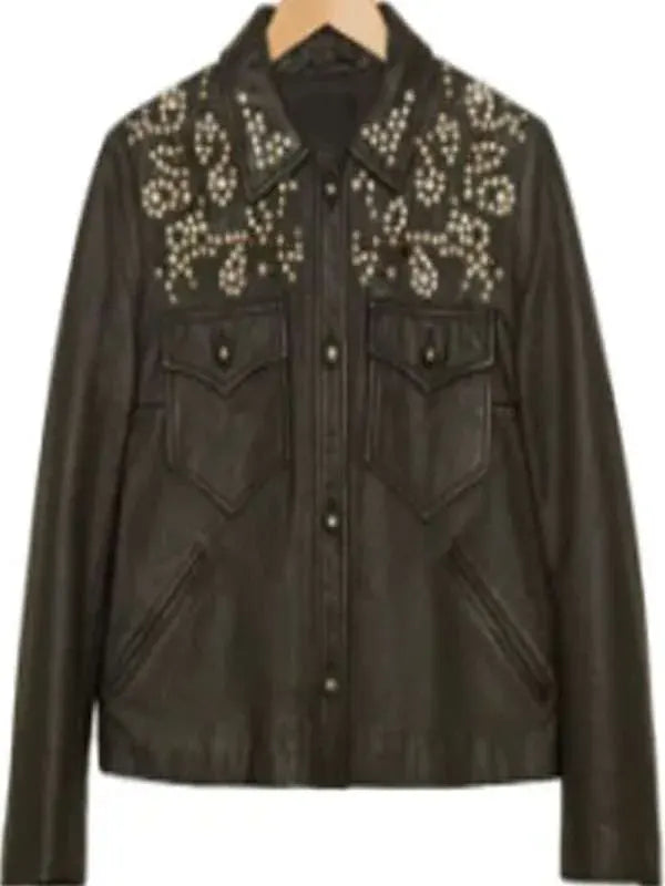 Madeline Brewer Anniversary Black Leather Jacket