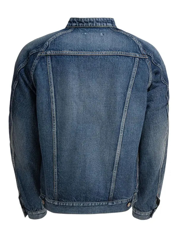 Mandarin Collar Denim Jacket