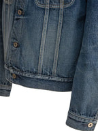 Mandarin Collar Denim Jacket