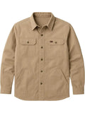 Thomas Bradtke Wicklow Rugged Shirt Collar Beige Cotton Jacket