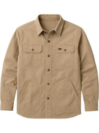 Thomas Bradtke Wicklow Rugged Shirt Collar Beige Cotton Jacket