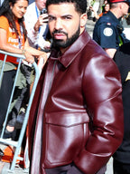 Maroon Leather Jacket For Sale