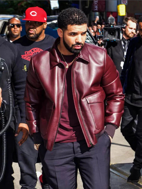 Maroon Leather Jacket