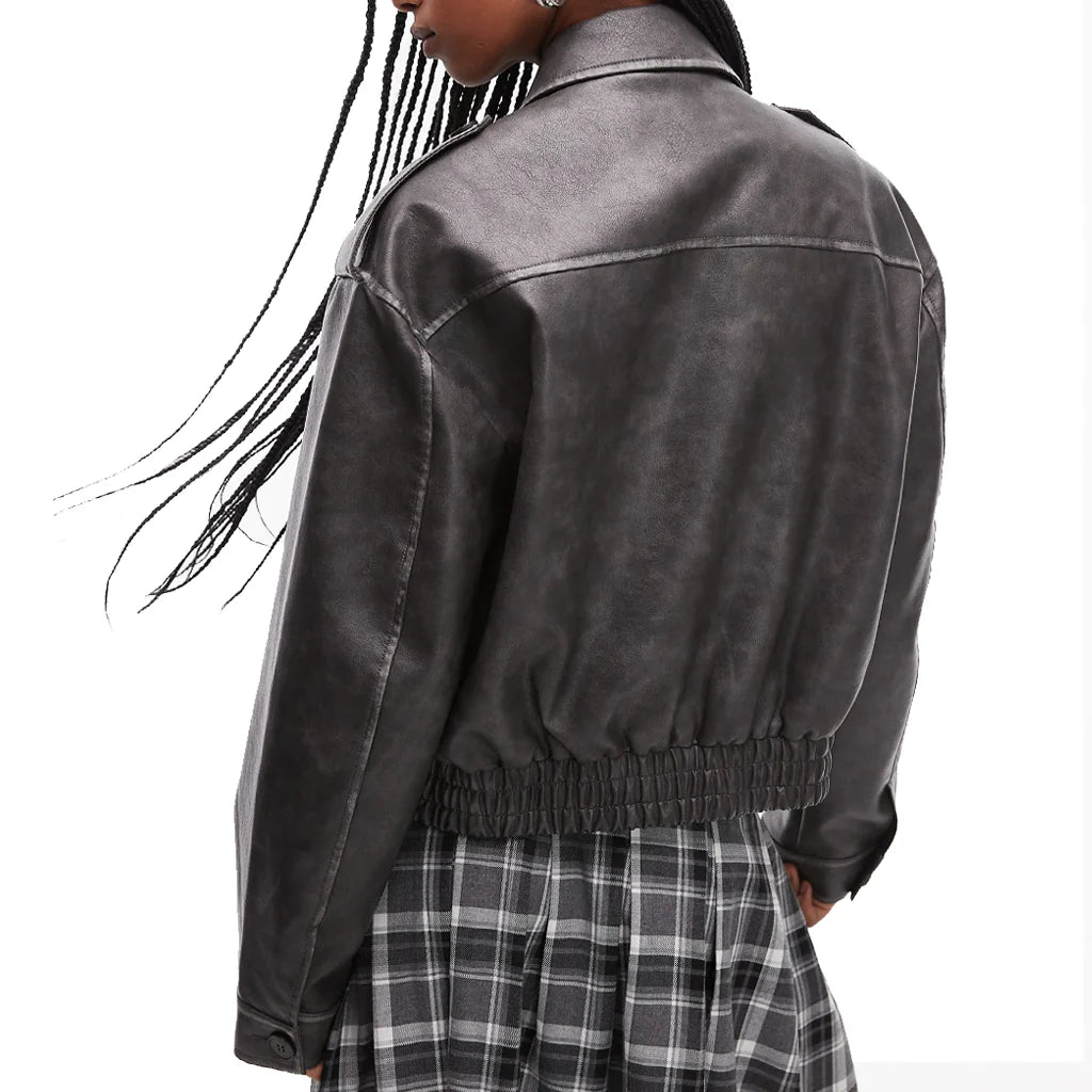 Marshals  Ash Santos Black Leather Jacket