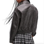 Marshals  Ash Santos Black Leather Jacket