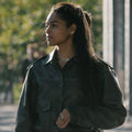 Marshals S01 Ash Santos Black Leather Jacket