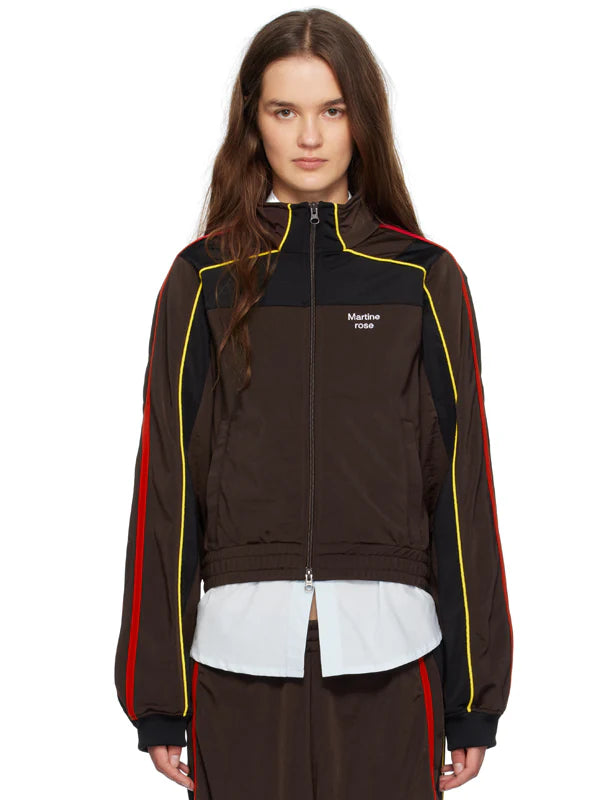 Martine-Rose-Brown-Shrunken-Track-Jacket