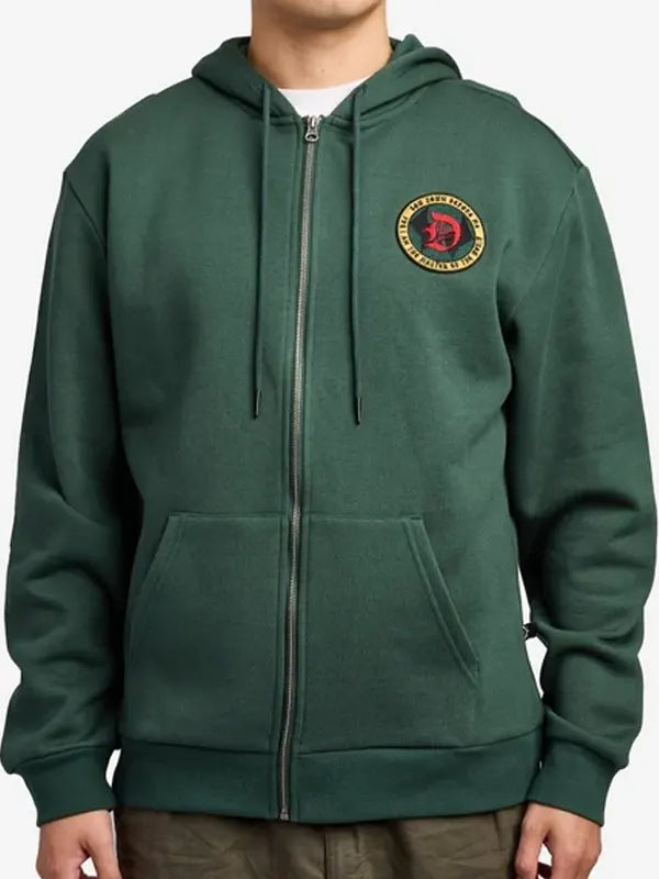 Marvel Doctor Doom Distressed Print Zip-up Hoodie