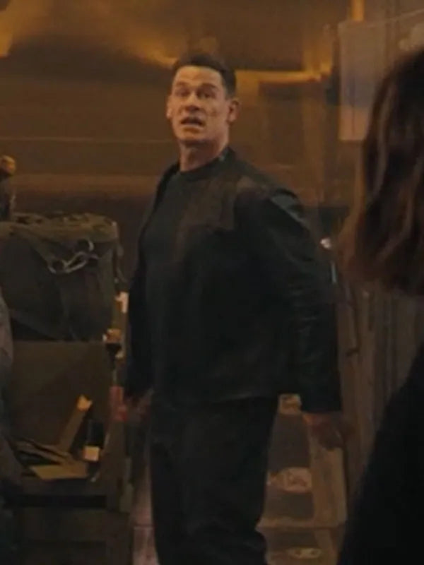 Matchbox The Movie John Cena Black Leather Jacket