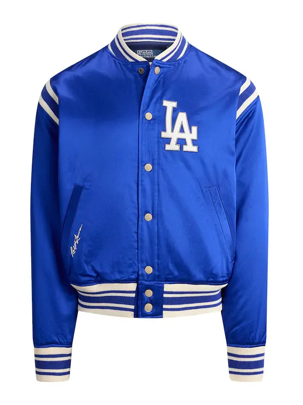 Dodgers Polo Ralph Lauren Royal Satin Jacket