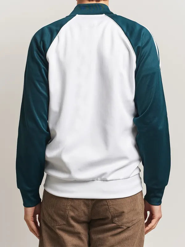 Green And White Adidas Track Jacket