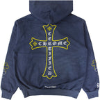 Men's blue graphic hoodie, Chrome Hearts