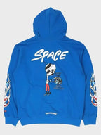 Men's blue graphic hoodie, Chrome Hearts