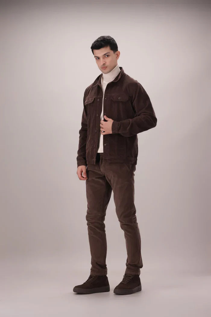 Men���s brown corduroy jacket