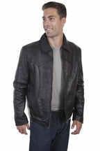 Men's leather concealed carry jacket