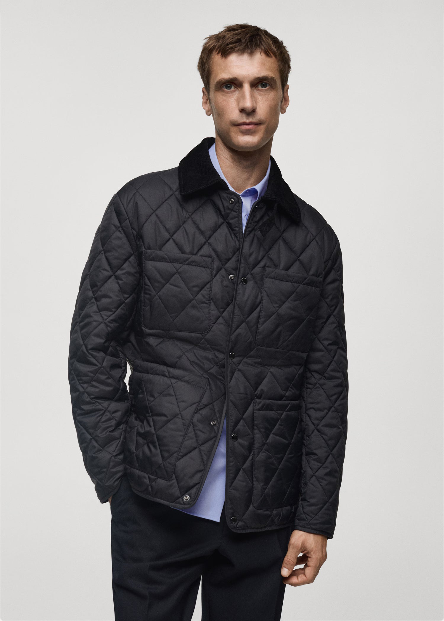 Men���s quilted jacket, diamond pattern