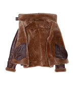 Mens B3 RAF Brown Leather Flight Bomber Jacket In USA