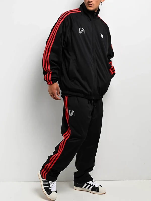Mens-Black-And-Red-Adidas-Track-Jacket