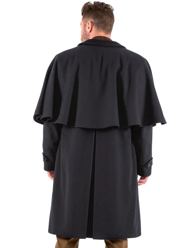 Mens-Black-Inverness-Coat-Back