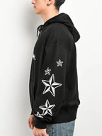 Mens-Black-No-Fear-Hoodie-Side-View