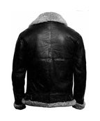 Mens Black RAF B3 Bomber Jacket Fur Collar For Sale