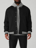 Mens-Black-Vintage-Varsity-Jacket