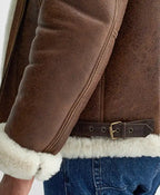 Men’s Brown Leather Aviator Jacket In USA