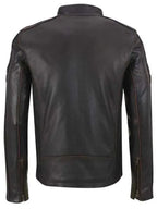 Cafe Racer Brown Leather Jacket