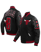 Chicago Bulls Pro Standard Mashup Black Varsity Jacket