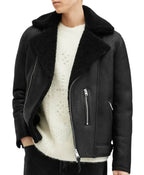 Men’s Dark Black Leather Jacket For Men