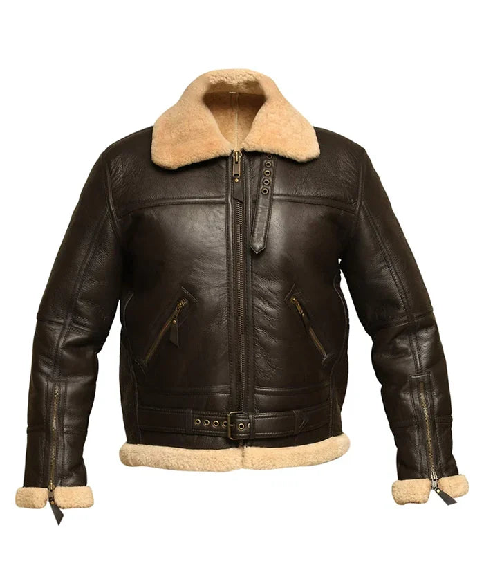 Men’s Dark Brown RAF B3 Flight Bomber Jacket For Sale