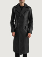 Men's Double Breasted Leather Jacket For Sale