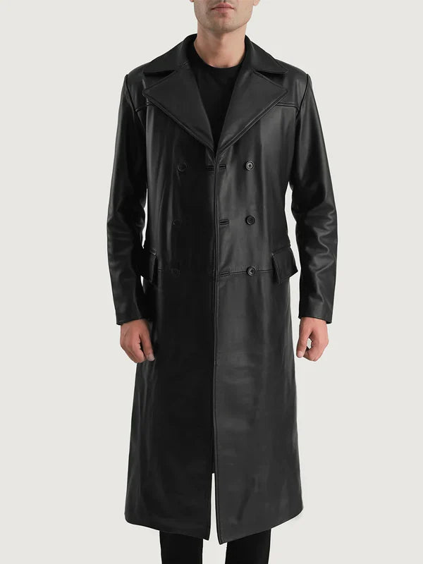 Men's Double Breasted Leather Jacket