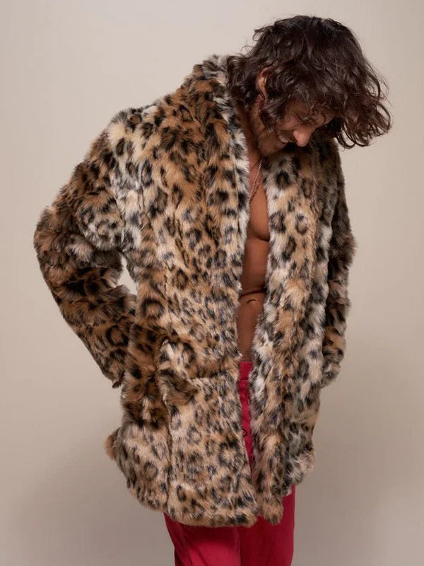 Mens-Faux-Fur-Leopard-Print-Coat
