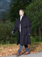 Mens-Inverness-Coat-Black