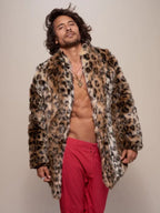 Mens-Leopard-Faux-Fur-Coat
