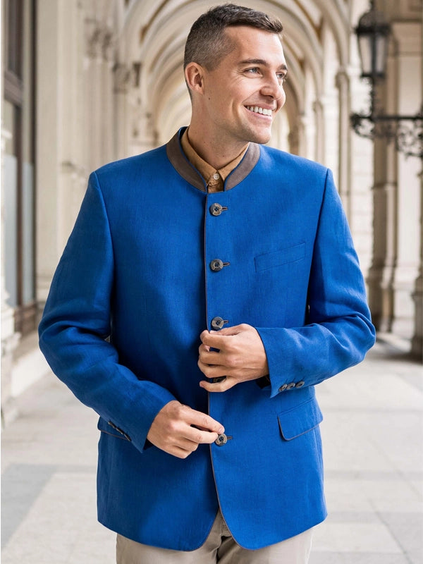 Mens-Light-Blue-Linen-Jacket
