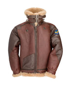 Men’s Maroon RAF Aviator B3 Leather Bombardier Jacket For Men