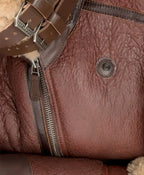 Men’s Maroon RAF Aviator B3 Leather Bombardier Jacket In UK